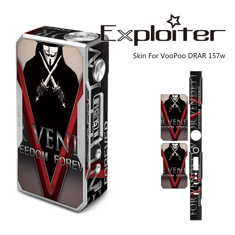 Veeape стикеры Наклейка для VOOPOO перетащите Вт 157 E Cigarett поле mod электронная сигарета s