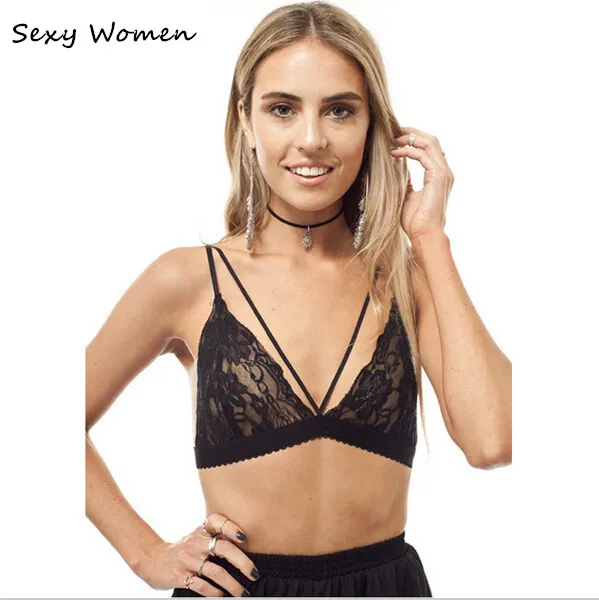 Sexy Bust Bodice Summer Lace Bra Wireless Brassiere See Through 