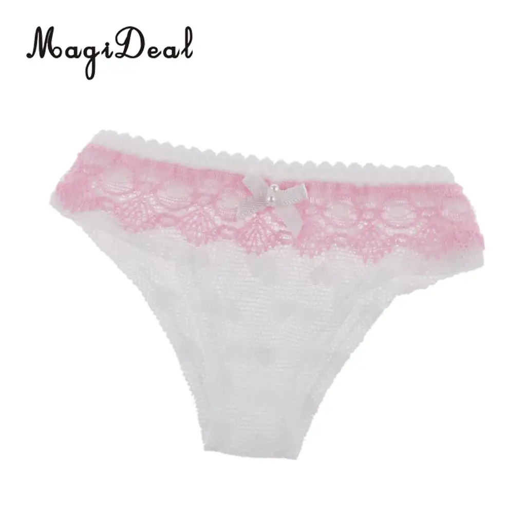 Lovely 1/3 1/4 Pink/White Lace Underwear Briefs for BJD SD Dollfie Dolls Clothes Costome Accessory