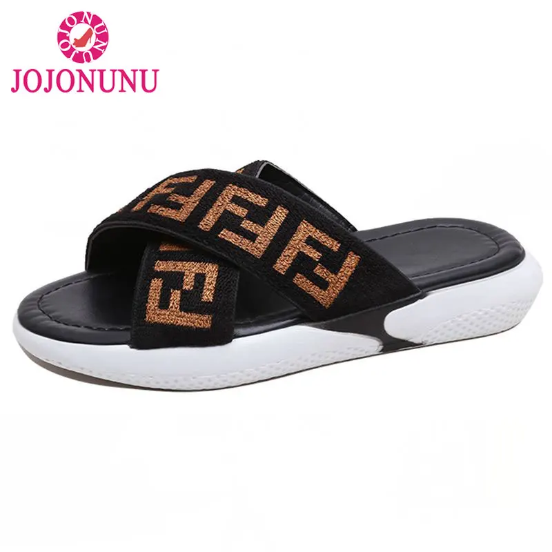 

JOJONUNU Women Summer Shoes Print Platform Women Sandals Fashion Slippers Style Outdoor Beach Woman Footwear Size 35-40