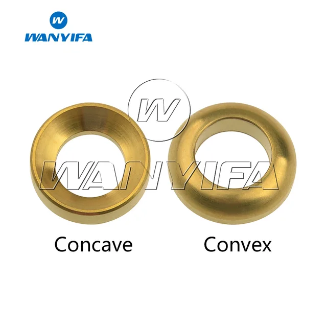 Titanium M6 Concave/Convex Washer Set For MTB Disc Brake Caliper Mounting (4pcs)