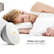 Wake Up Light имитация рассвета и заката Будильник 7 цветов Атмосфера лампы ЕС S96