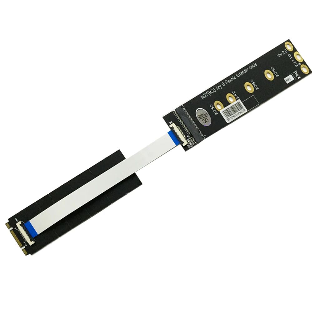Кабель удлинитель Riser NGFF M.2 Key B SATA SSD адаптер карта PCI E кабель для 2230 2242 2260 2280