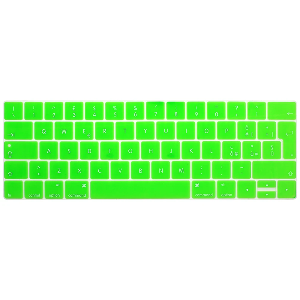 For Apple 2016 MacBook Pro Retina 13&quot 15&quot with Touch ID and TouchBar Euro EU Italian Italy Silicone Keyboard Cover Skin |
