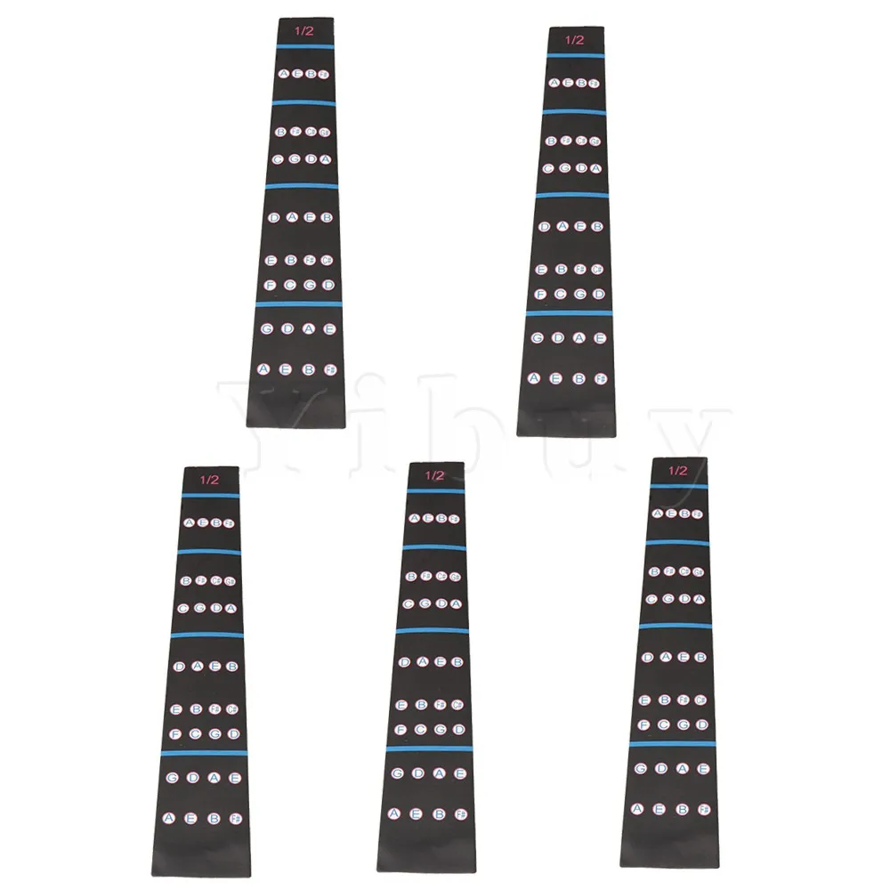Yibuy 1/2 Black Violin Fingerboard Fretting Stickers Position Indicator ...