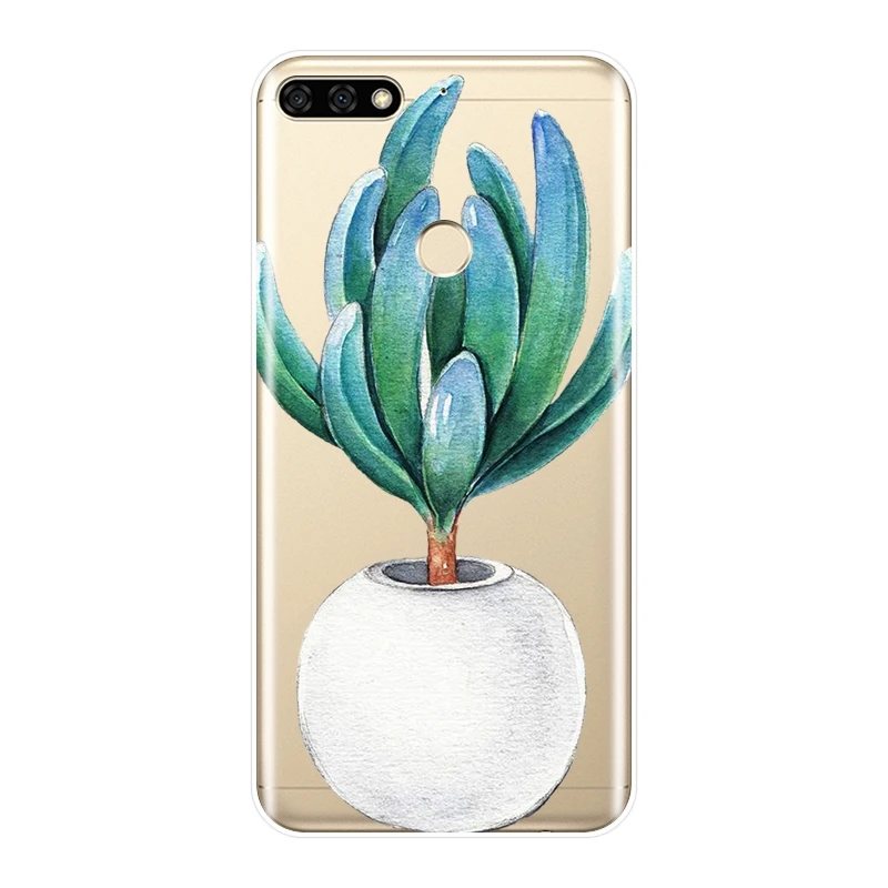 Задняя крышка для Huawei Honor 8X MAX 10 9 8 7S 7X 7A 7C Pro мягкий силиконовый чехол с цветами 7 Lite
