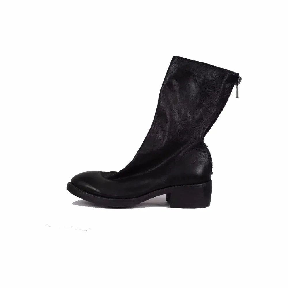 Martin Véritable Casual Mâle Marque Formateurs Luxe mollet 788 Noir Printemps Haute Noir Mi En 19ss rouge Cuir blanc Chaussures De Appartements Zip Bottes Hommes 3cKTJF1l