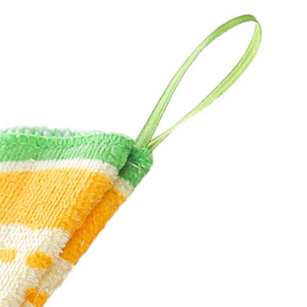 Baby Kids 20cm Round Cotton Hand Towel Kitchen Fruit Wipe Dishcloth Kitchen Hanging Towels Washcloths