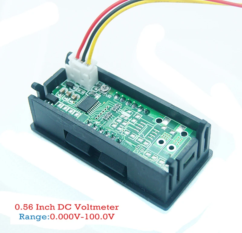 0,36/0,56 0-100V 4 Bit 3 провода цифровой вольтметр Красный светодиодный индикатор напряжения панель дисплей