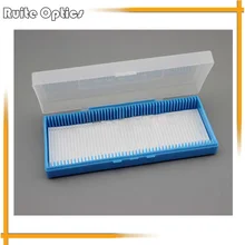 2 шт. портативный лабораторный ABS пластмассовые слайды для микроскопа держатель Диспенсер Коробка 50 шт. слайды