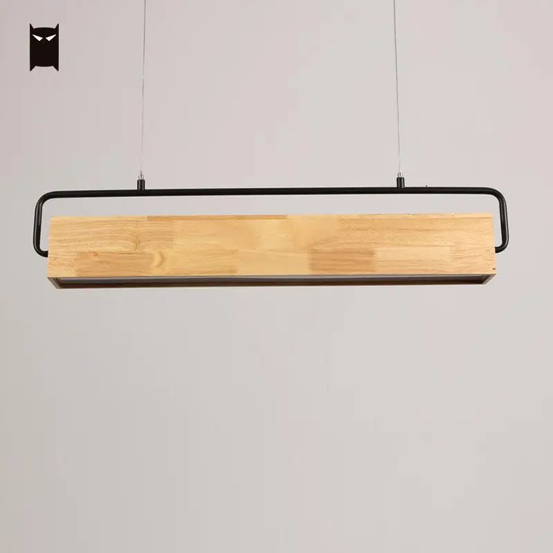 78/90 см квадратный деревянный светодиодный подвесной светильник с проволокой, современный скандинавский подвесной светильник для обеденного стола, офиса