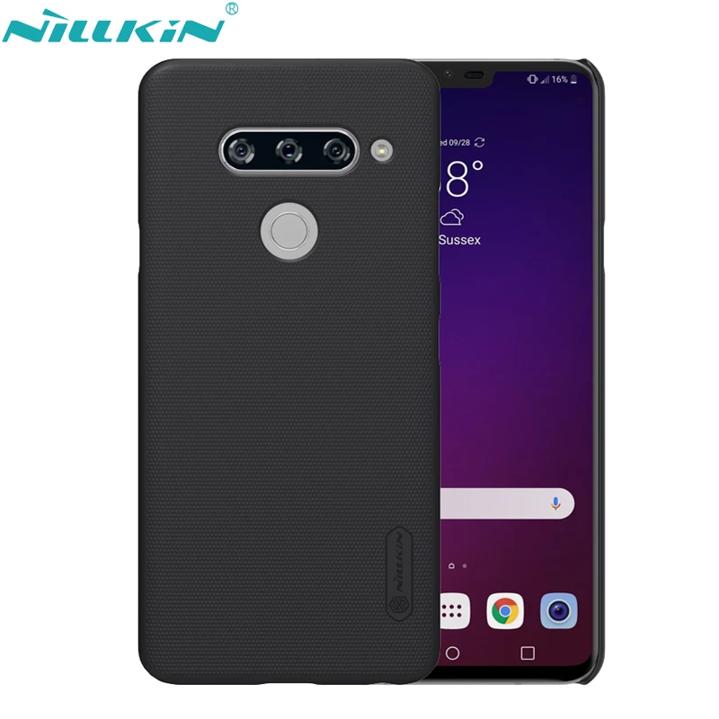 

NILLKIN Phone Cases For LG V40 ThinQ V405QA7 V405UA V405TAB Case Cover Hard PC Shell Frosted Back Cover With HD Screen Protector