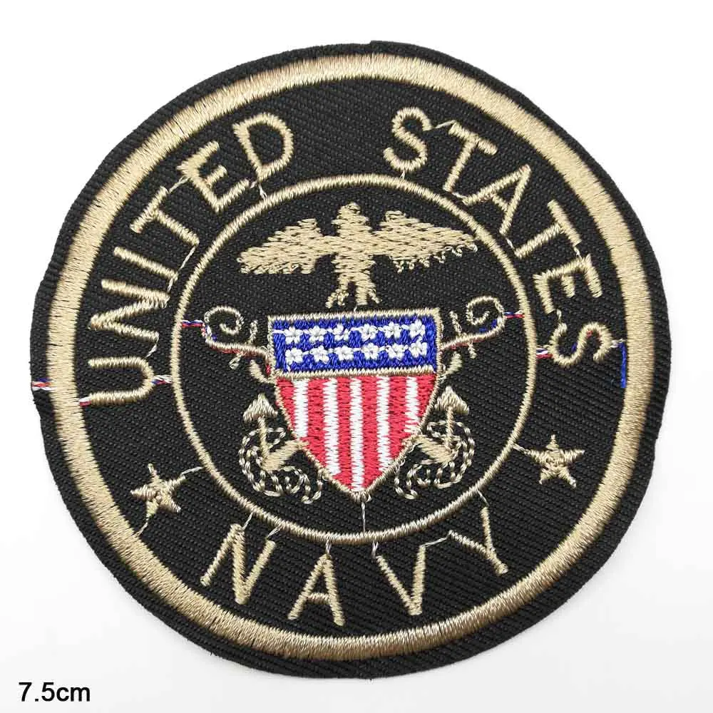 Military Navy Iron On Embroidered Clothes Patches For Clothing Stickers ...