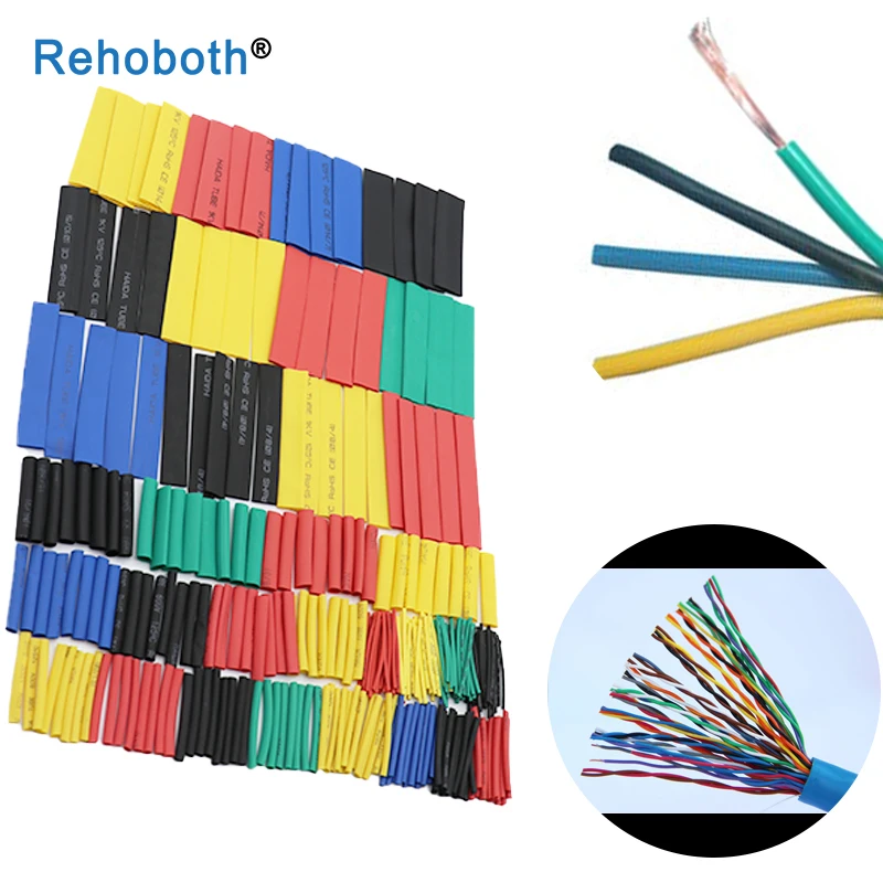 

164pcs Set Polyolefin Shrinking Assorted Heat Shrink Tube Wire Cable Insulated Sleeving Tubing Set
