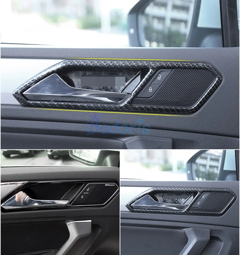 For Volkswagen VW Tiguan 2017 2018 Carbon Fiber Color Interior Door ...