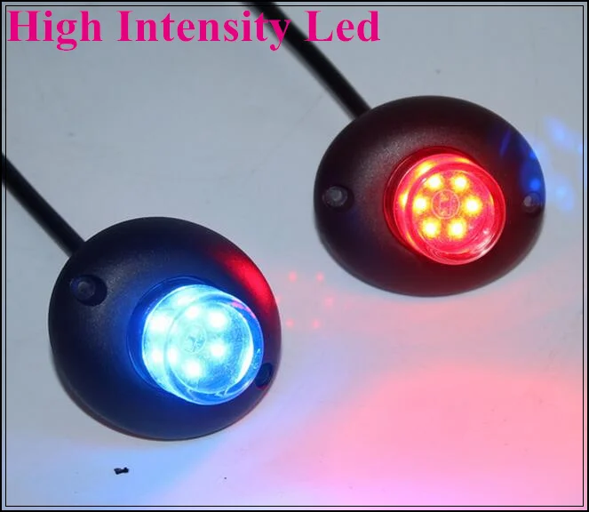 Higher star 12W Led(2 Heads lights+1 controller)car Hideaway warning lights,led strobe Lightheads,grill light,waterproof