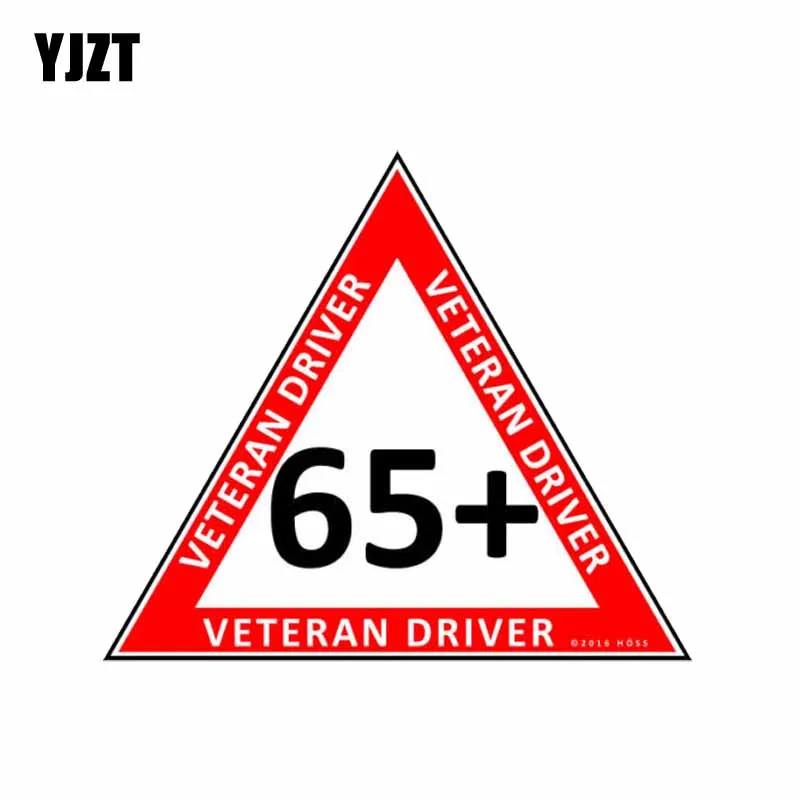 

YJZT 17CM*15CM Funny 65+ Veteran Driver Car Sticker Decal PVC12-0307