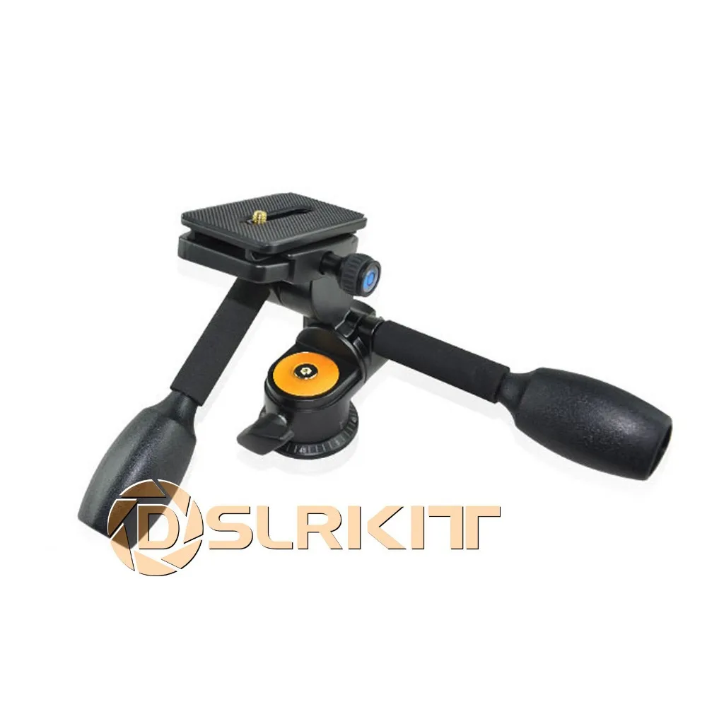 360 Degree Two Handle Threedimensional Tripod Head For Tripod Monopod Tripod Heads AliExpress