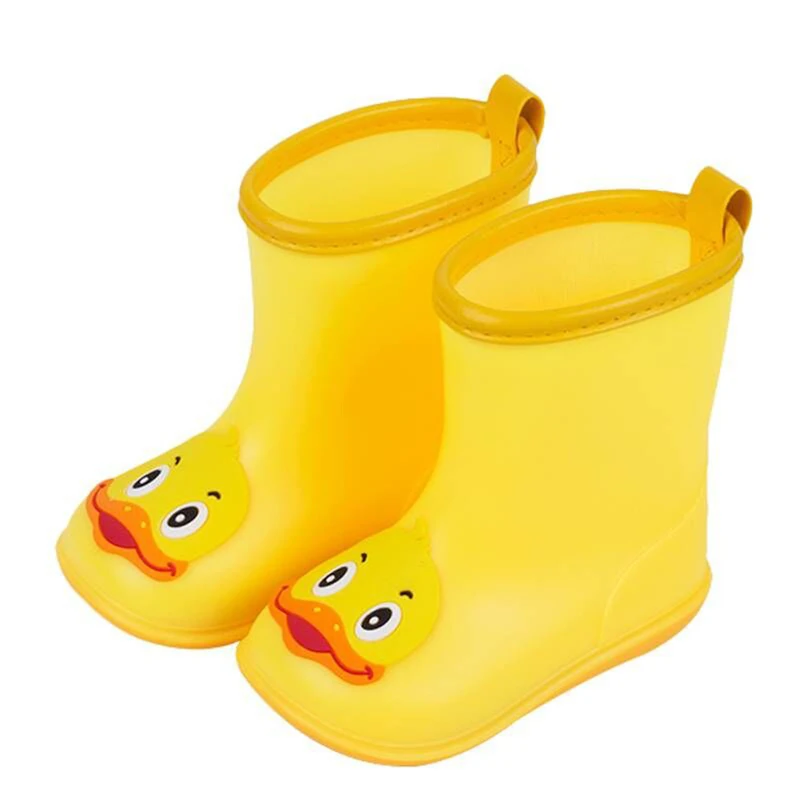 Girl Shoes For Kids Infant Kids Children Baby Cartoon Duck Rubber Waterproof Warm Boots Rain Shoes Toddler Girl Shoes V15# (4)