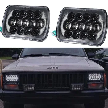 

2PCS 85W 5x7 Inch LED Rectangular Headlights with Hi-Lo Beam for Truck Jeep Wrangler YJ XJ MJ Offroad Headlamp Replacement