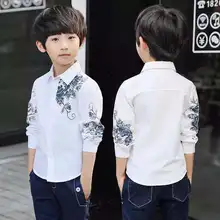 Детская одежда Весенняя рубашка для мальчиков Новинка года, весенне-Осенняя детская рубашка с длинными рукавами для больших мальчиков Корейская рубашка для мальчиков