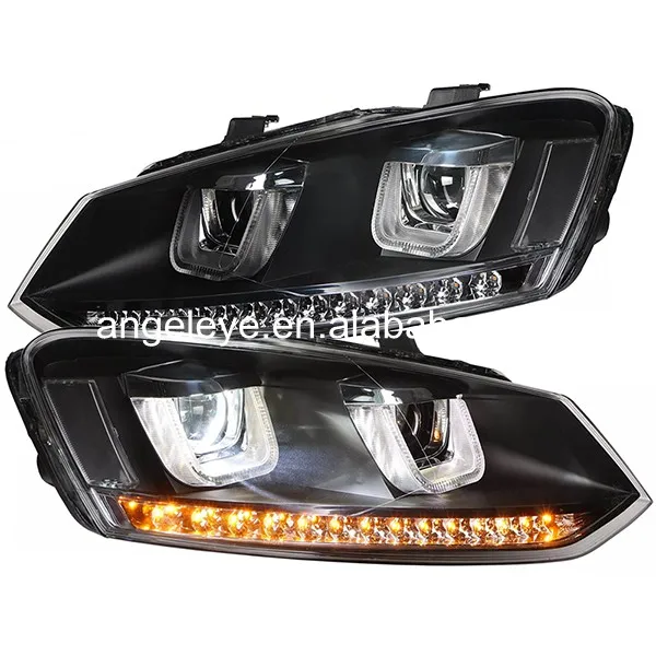 For VW POLO headlight LED front lights U style 201 2014 year LFin Car Light Assembly from