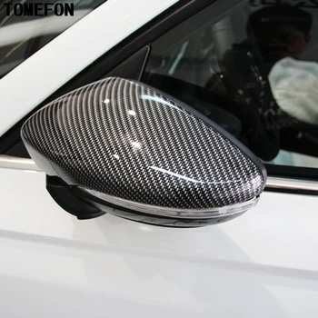 

TOMEFON Auto Car Mirror Cover For VW GOLF VII 7 MK7 GTI For VW Golf 7 2013-2017 Side Door Rear View Mirror Trim ABS Carbon Fiber