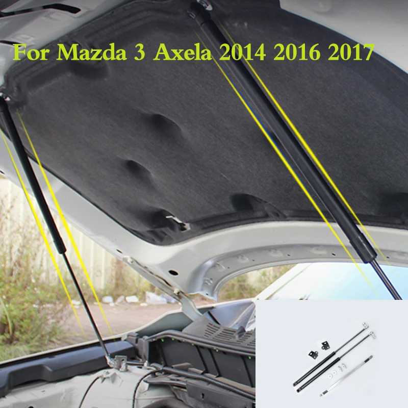  For Mazda 3 Axela 2014 2016 2017 Car Front Hood Engine Cover Hydraulic Rod Strut Spring Shock Bars 