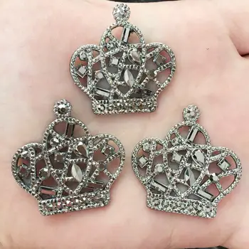 

6 Pcs AB Hollow Out Beautiful Crown Flatback Resin Rhinestone Scrapbook DIY Wedding Applique Ornament F536