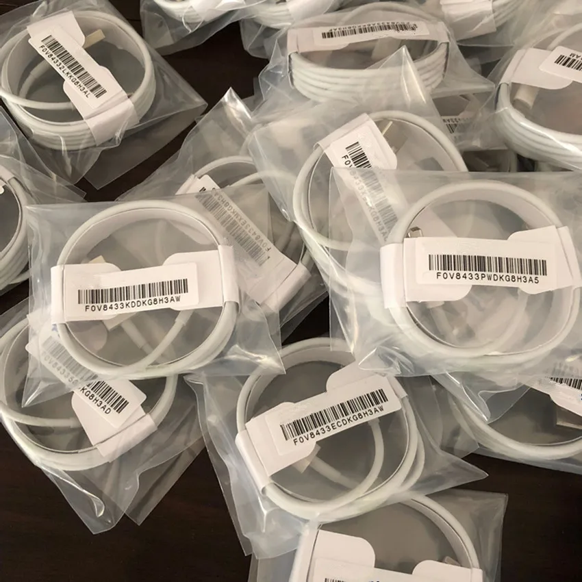 

100Pcs/lot Original 1m/3ft E75 Chip OD: 3.0mm Data USB charger Cable for i5 6 7 8 plus X XS MAX With New packaging
