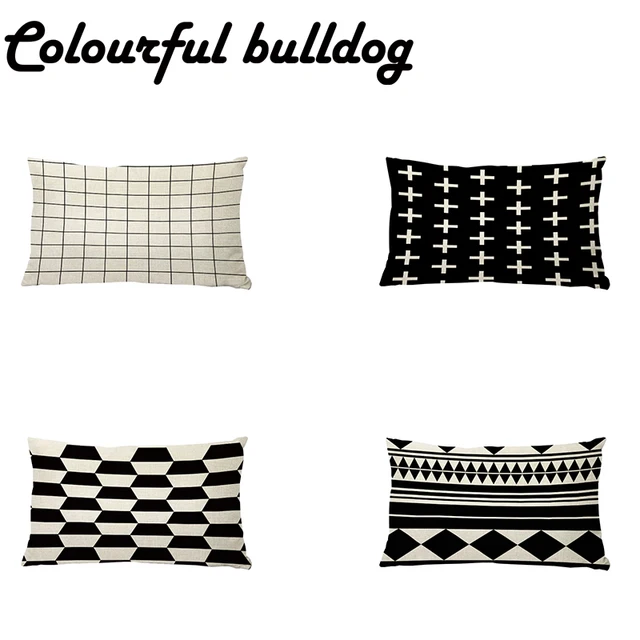 Cheap Rectangle Cushion Cover Black and Beige Geometric Lumbar Pillowcase Striped Trigon Square 30*50cm Decor Living Room Rock Chair Cheap Rectangle Cushion Cover Black and Beige Geometric Lumbar Pillowcase Striped Trigon Square 30*50cm Decor Living Room Rock Chair