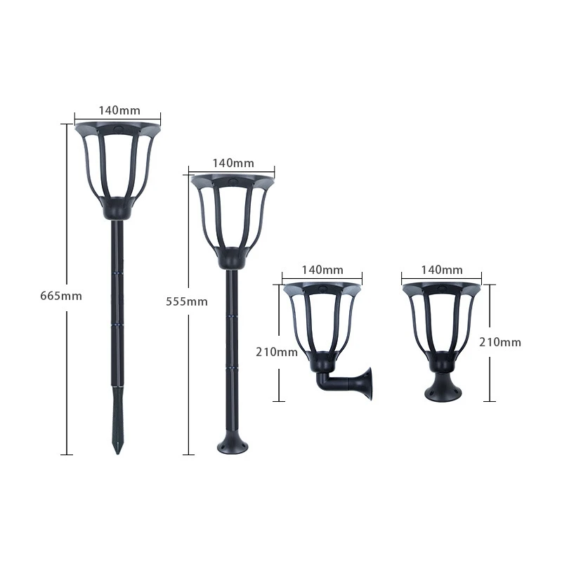 

New Solar Power 96LED Waterproof Dancing RGB Flame light Courtyard garden