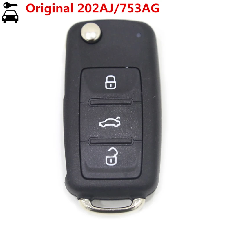 Original Car Keyless Smart Remote Key 434MHz with ID48 Chip for VW Beetle Caddy Eos Jetta Golf T5 Touran Polo Tiguan 202AJ 753AG