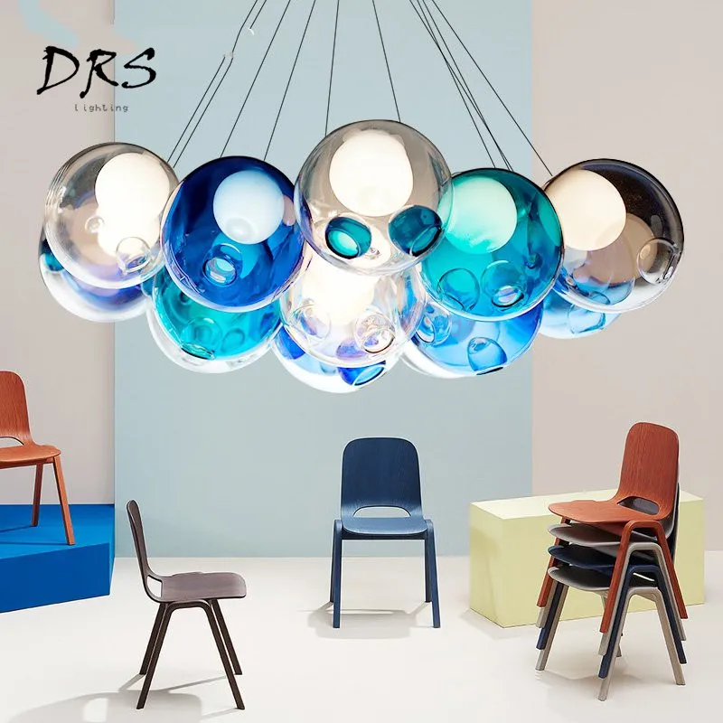 modern colored glass chandeliers