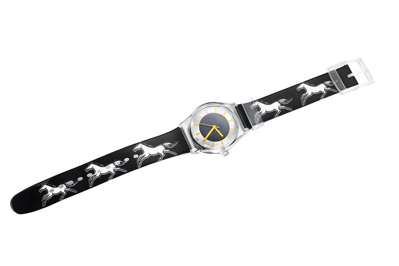 Лошадь часы люксовых брендов кварцевые часы Для женщин Для мужчин наручные часы Мода белая полоса кварц-Женский Часы Relogio feminino