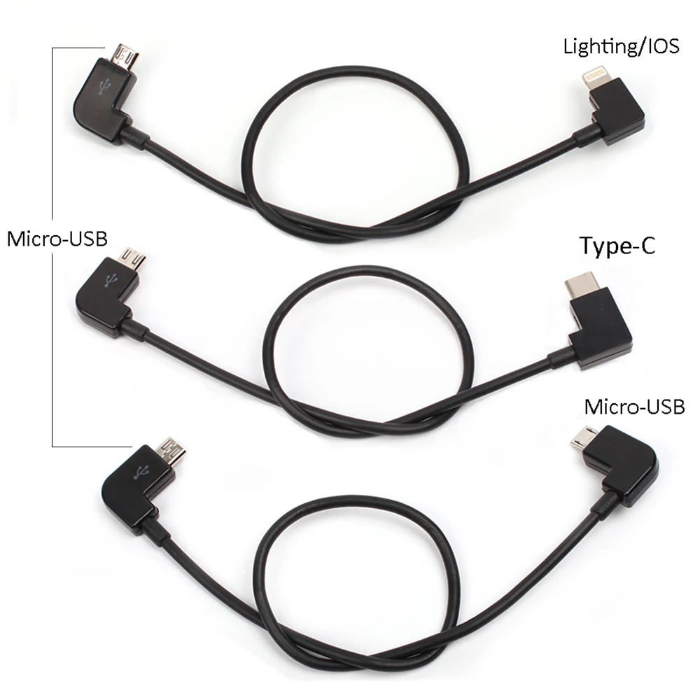 

Remote Controller IOS Cable Type-C For Mavic Pro OTG Data Cable DJI Spark USB-C Charing Cable Mavic Pro Micro USB Wire Cord 30cm