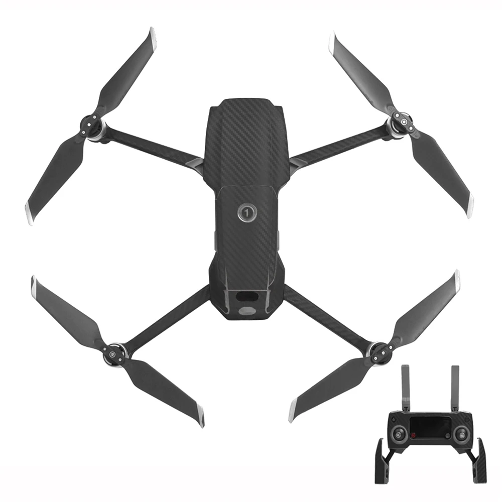 1 компл. 3D углеродное волокно Водонепроницаемый волоконная Кожа Наклейка для DJI Mavic 2 Pro& Zoom Drone корпус РУКА батарея и пульт дистанционного управления