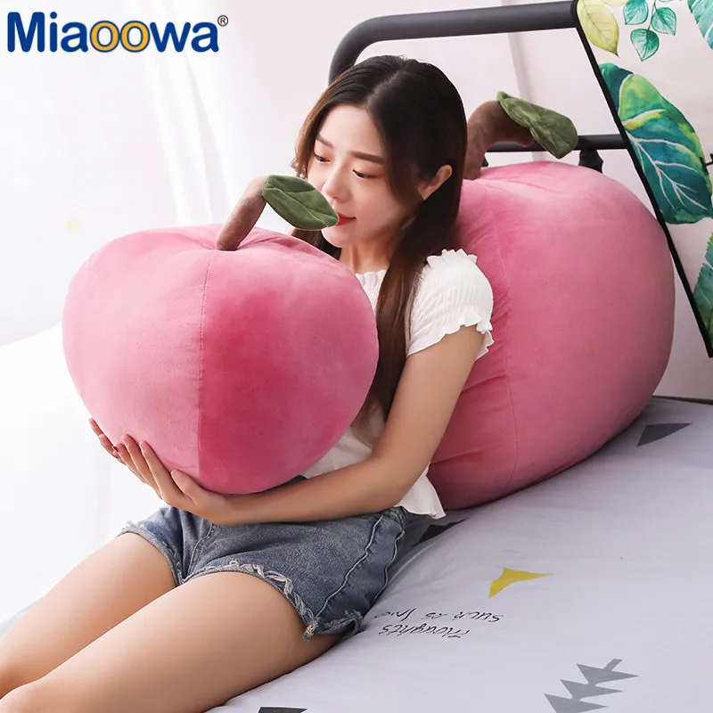 1pc 40cm Simulation of cute apple plush toy soft and comfortable pillow toy for children as a birthday present