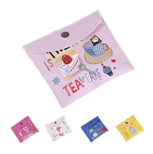 Sanitary Pads Package Bags Girls Diaper Sanitary Napkin Storage Bag Feminine Hygiene Health Care Product Canvas Pouch Case