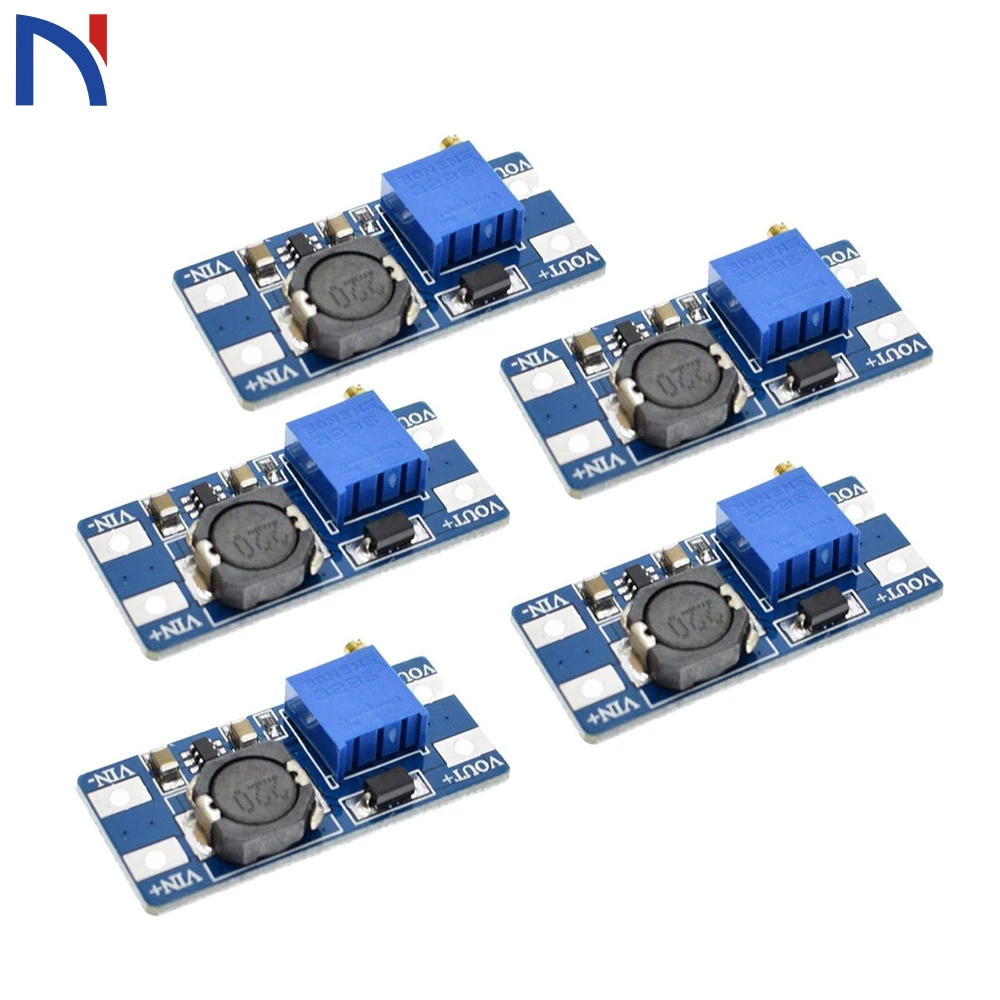 

5Pcs DC-DC MT3608 DC Voltage Regulator Step Up Boost Converter Power Supply Module 2V-24V to 5V-28V 2A Max