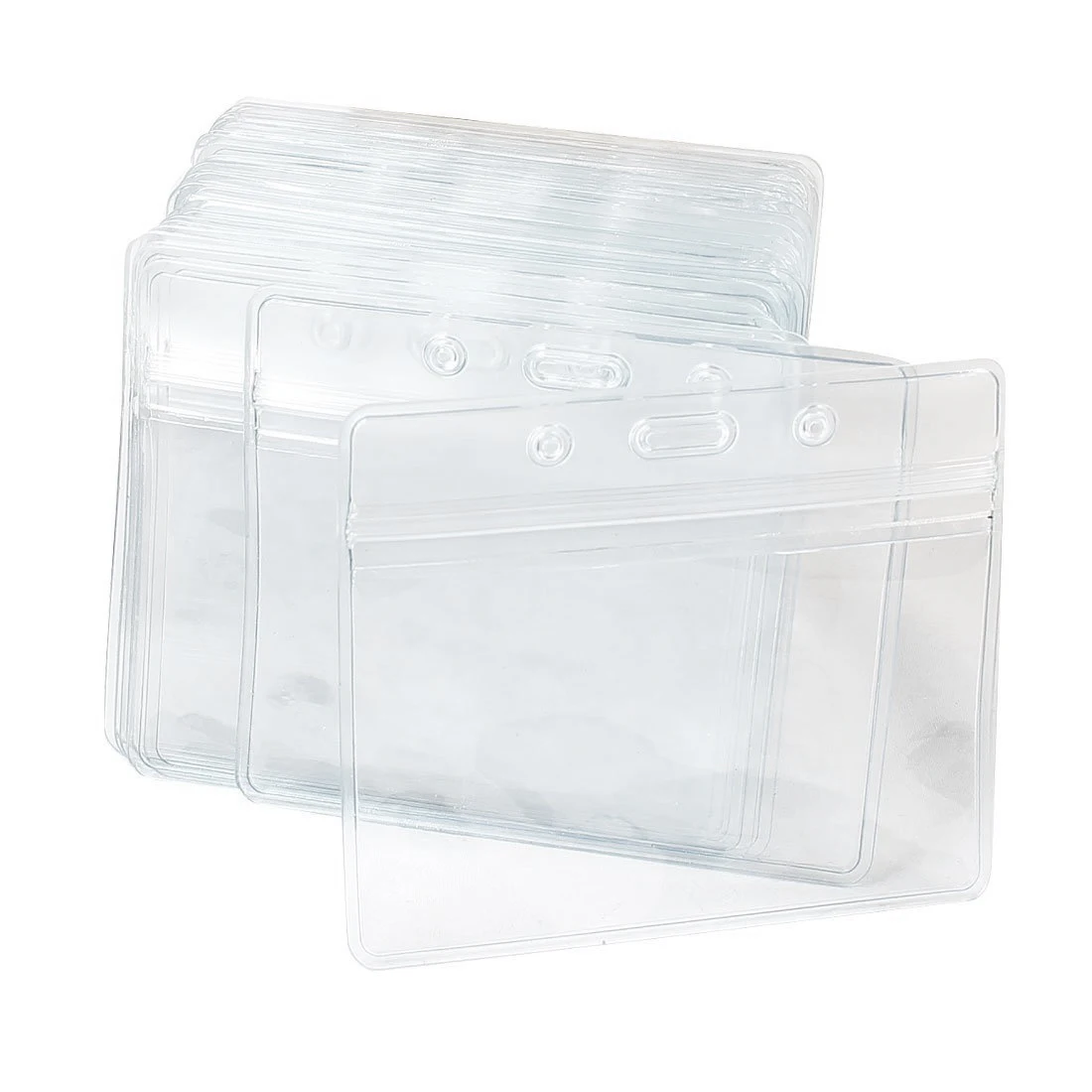Пластик горизонтальные бэйдж с именной меткой футляры для идентификационных карт, 50 частей, Clear