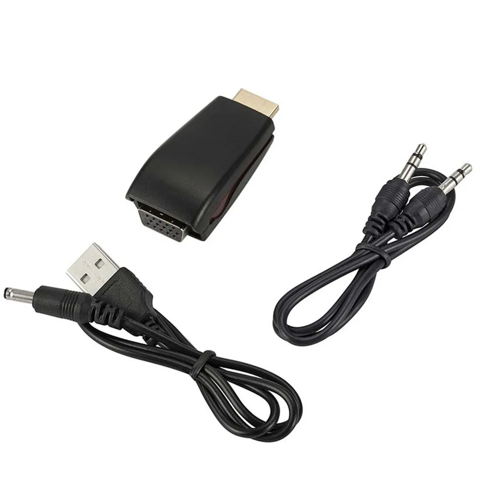 YuBeter HDMI в VGA конвертер адаптер с 3,5 мм AUX аудио Jack 1080 P конвертер для ПК ноутбука ТВ коробка для компьютера и проектора дисплей