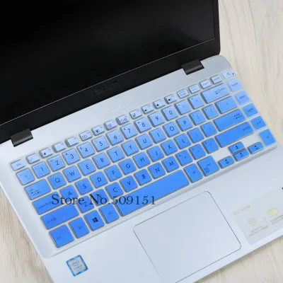 Для Asus Vivo книга ASUS Vivo книга X510UF X510UQ X510UN X510U силиконовая защитная накладка для клавиатуры кожного Покрова гвардии VivoBook X510 14" - Цвет: Gradual blue