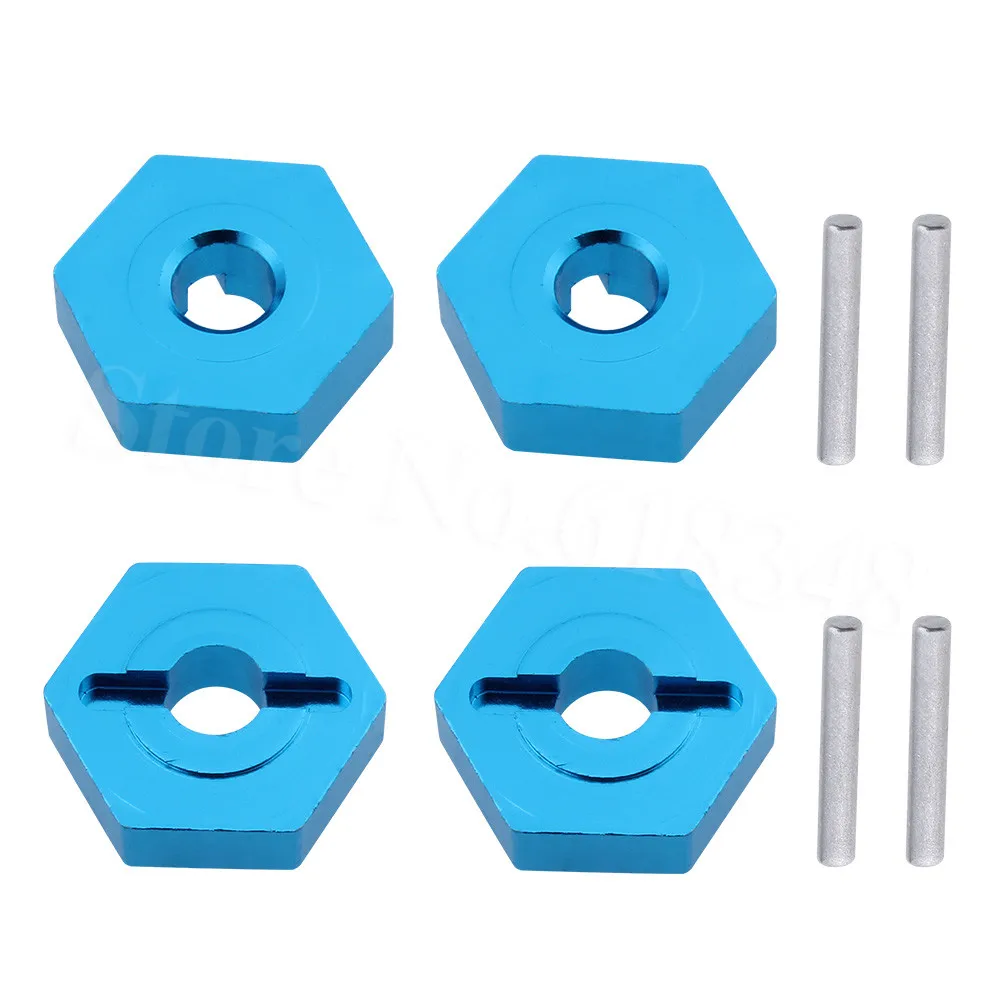 Шестигранный алюминиевый ступицы для колес 4 шт. 7 мм 12 адаптер 1/18 поворота 1/10 Wltoys