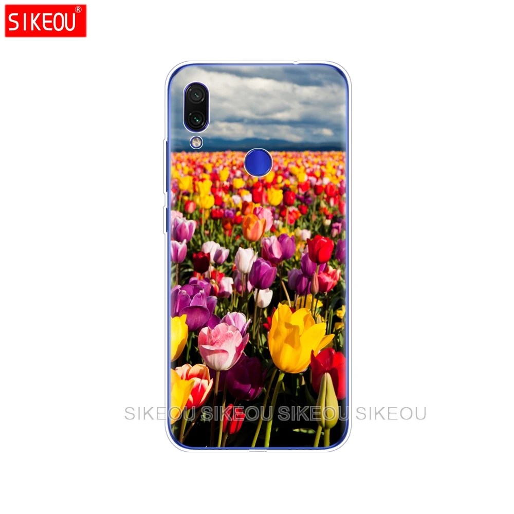 Чехол для redmi 6a 6 pro чехол xiaomi note 7 go mi 9 SE тюльпаны цветы розовый фиолетовый|Бамперы|