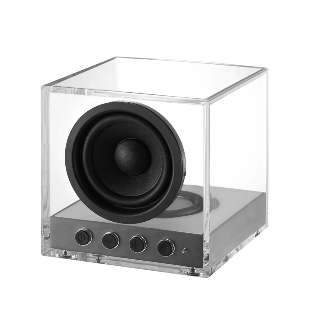 

BTS-630 Wireless Bluetooth Speaker Transparent 5W Stereo Subwoofer w/ Colorful LED Lights Mic Support LINE-IN TF Music Play TWS