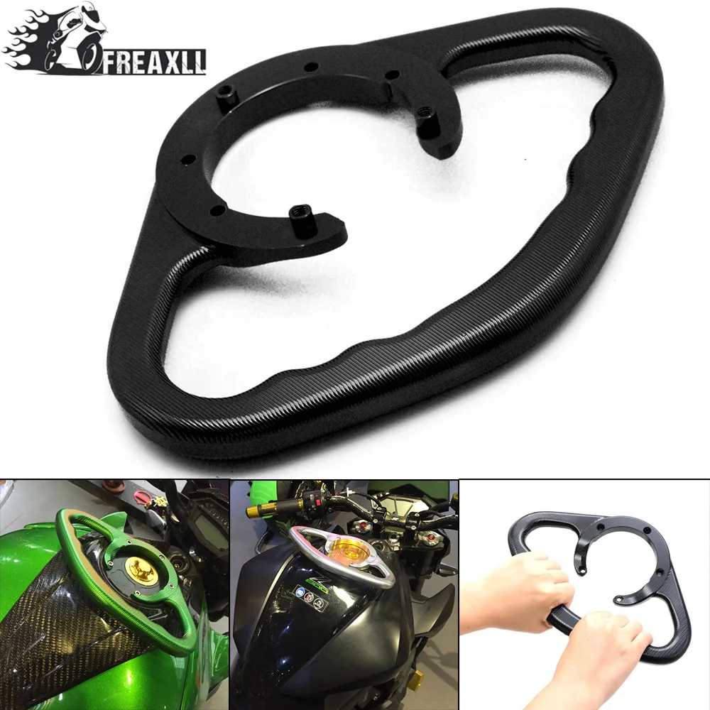 

Motorcycle Accessories Passenger Gas Fuel Tank Handle Grab Bar Handgrip Armrest For Kawasaki Z800 Z 800 2013 2014-2016 Z1000