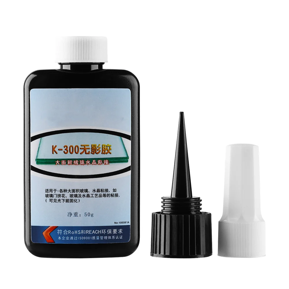 

50ml/Bottle K-300 Multifunction UV Glue Curing Laser Glass Adhesive Shadowless Large Area Glass Bonding Crystal Crafts