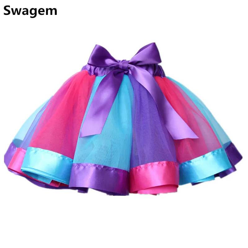 

Princess Girl Unicorn Party Tutu Fashion Children Rainbow Tulle Skirt Mermaid Costumes Kids for Newborn to 8 Years D0651