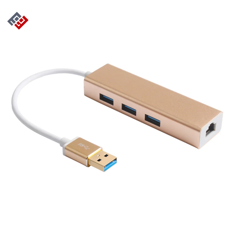 

Высокоскоростной кабель-переходник с USB на RJ45 Lan Gigabit Ethernet с 3 портами 3,0